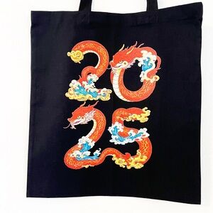 Reusable 100% Cotton Gift Tote Bag with Graphic for Women